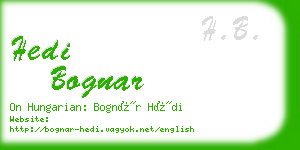 hedi bognar business card